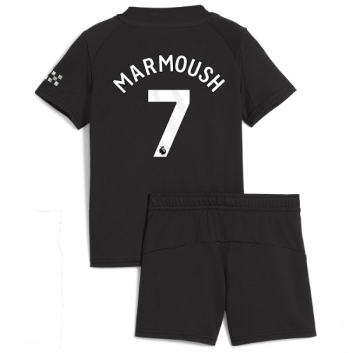 Nogometni Dresovi Manchester City Marmoush 7 Dječji Gostujući 2025-26 Kratkih Rukava Nogometni Dresovi Manchester City Marmoush 7 Dječji Gostujući 2025-26 Kratkih Rukava